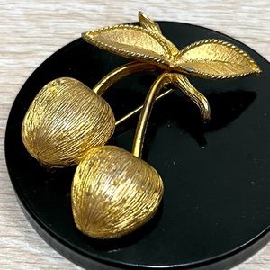 Sarah Coventry Vintage Cherries Brooch